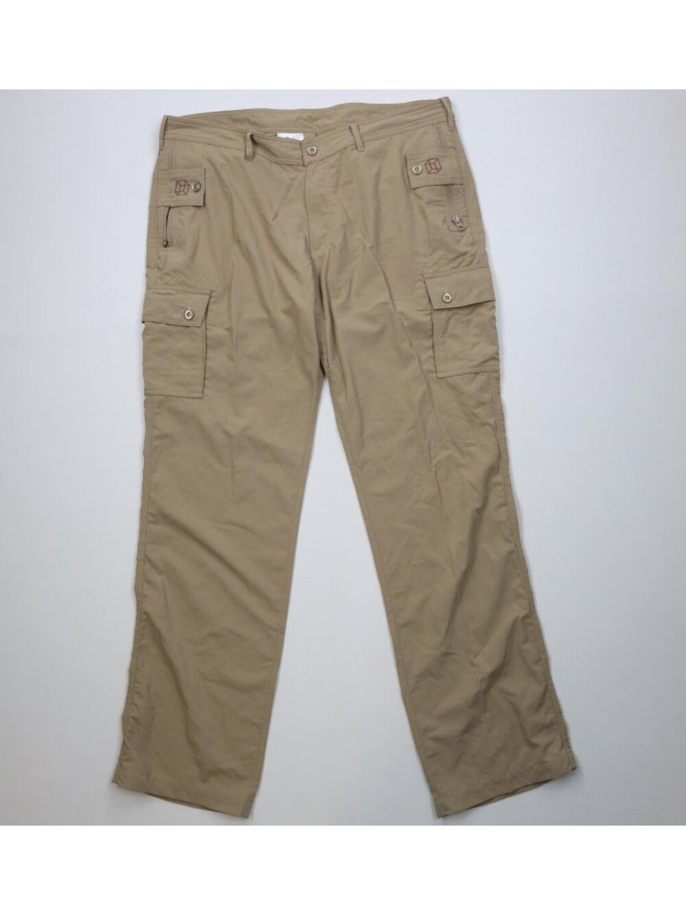 Clothing Arts Mens 38x34 P Cubed Picket Pocket Proof Wide Leg Cargo Pants Beige